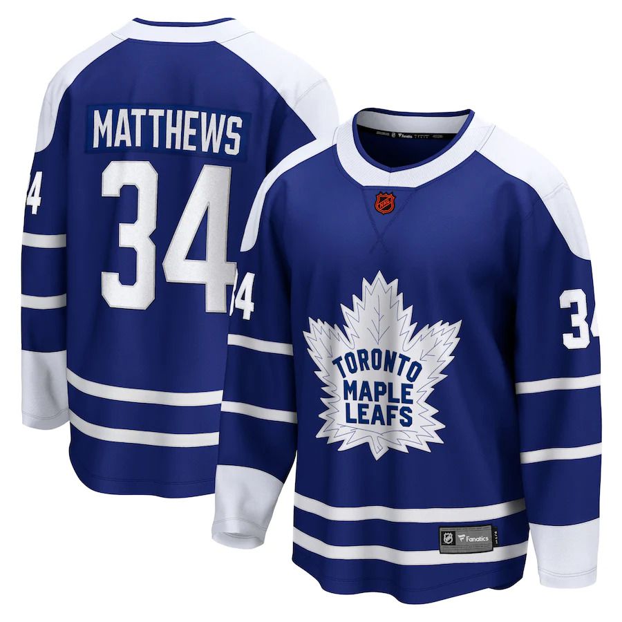 Men Toronto Maple Leafs 34 Auston Matthews Fanatics Branded Royal Special Edition Breakaway Player NHL Jersey